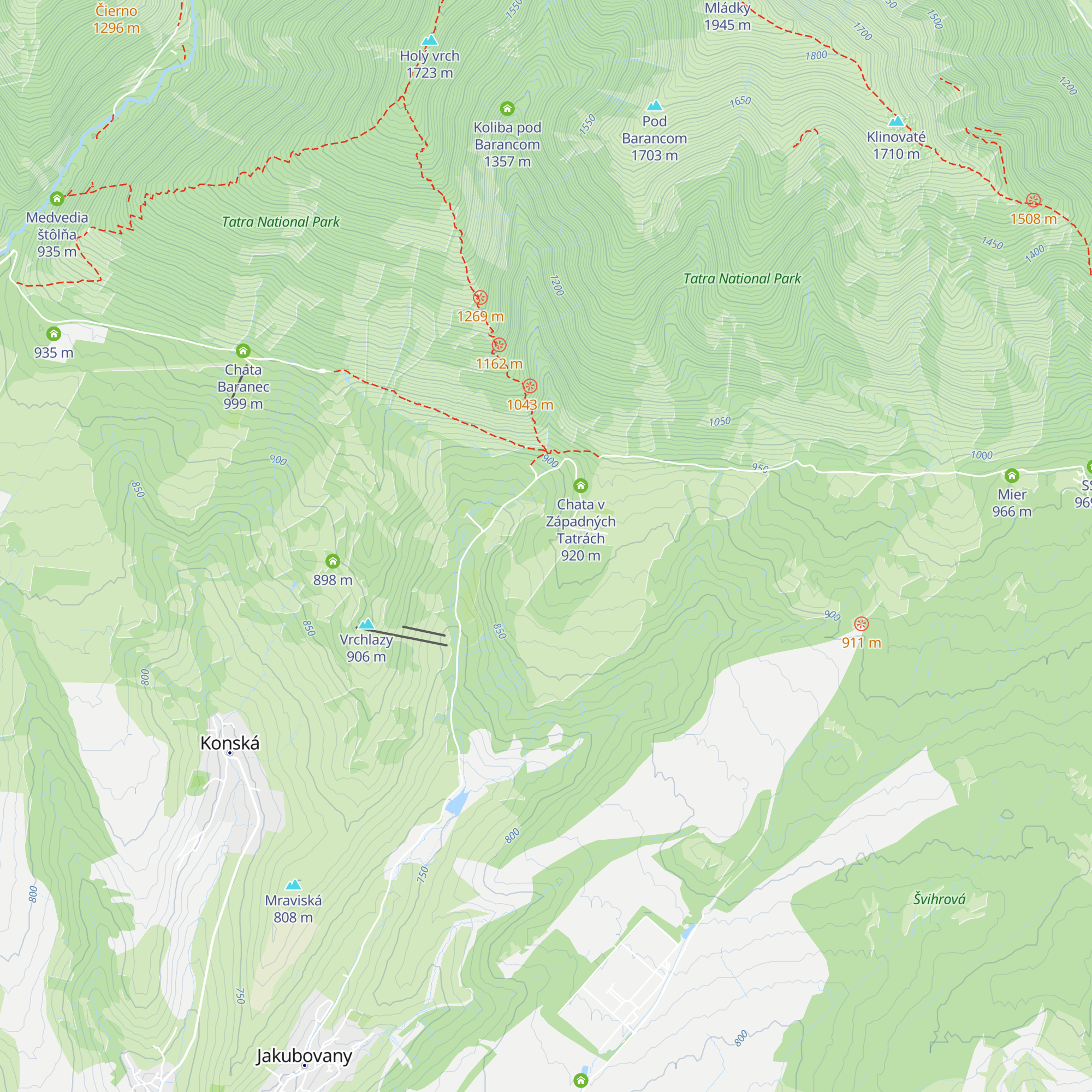 Chata Brište "Jahoda" map