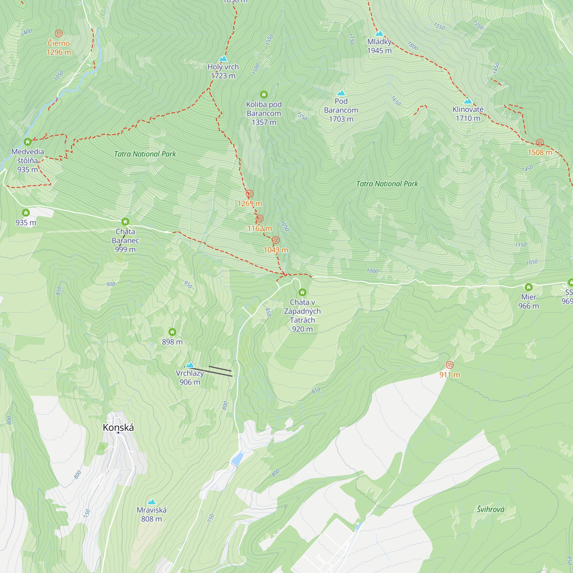 Chata Maco map