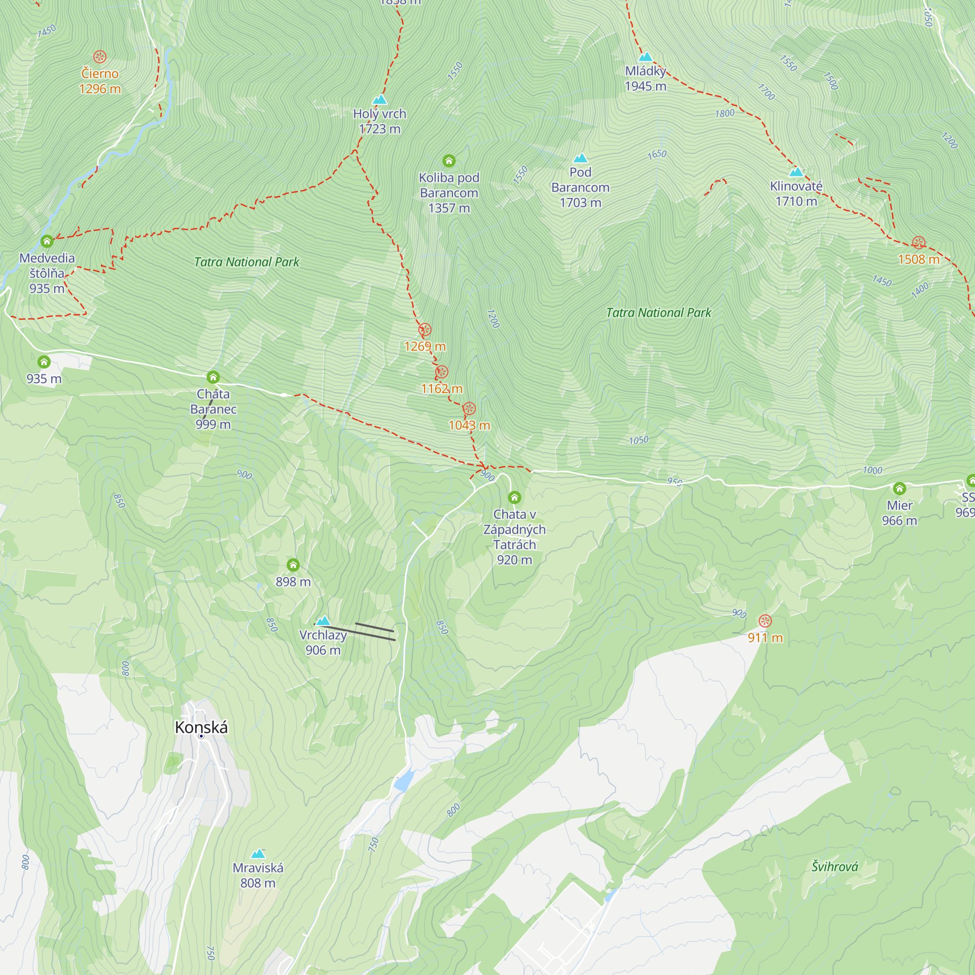 Chata Maco map
