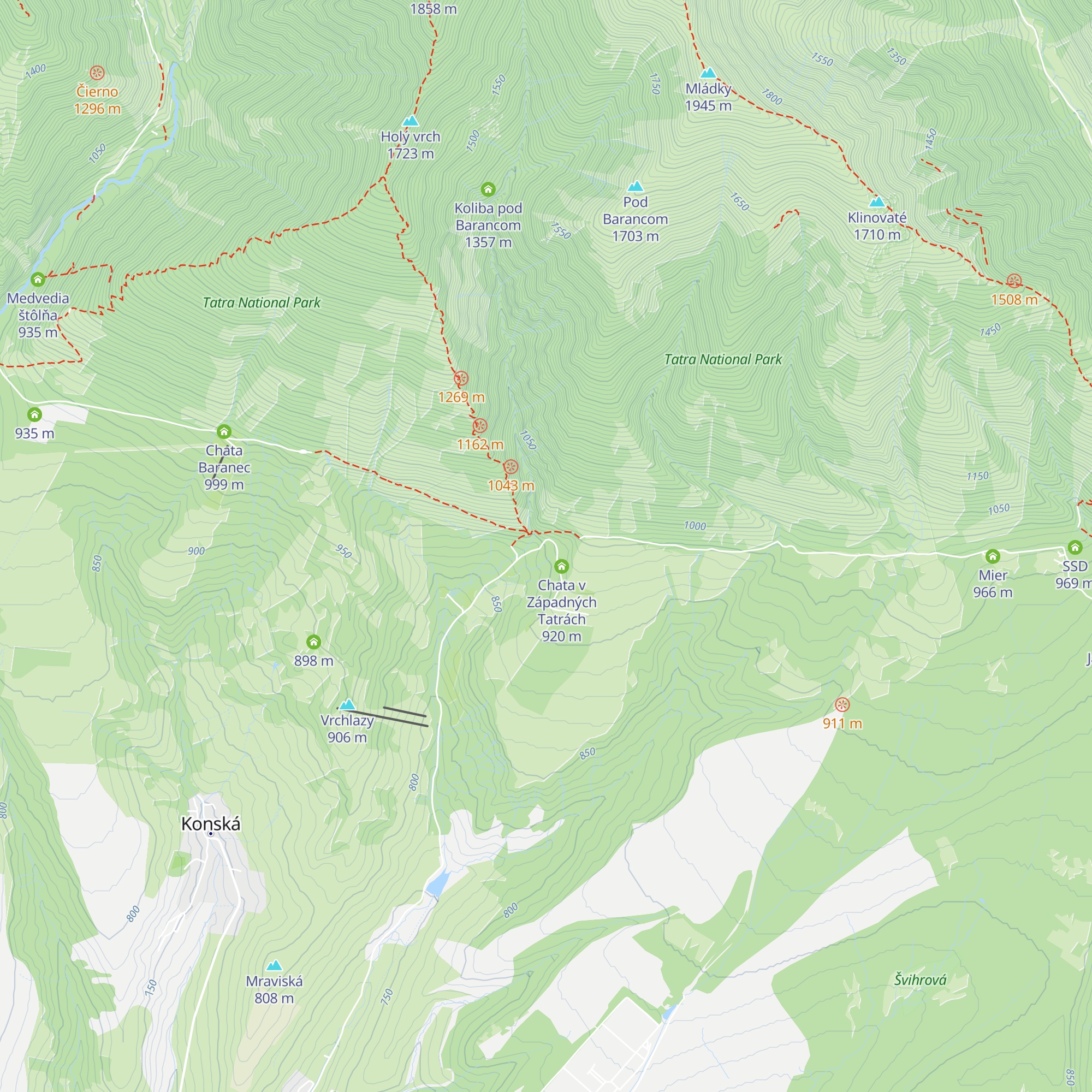Chata Studnička map