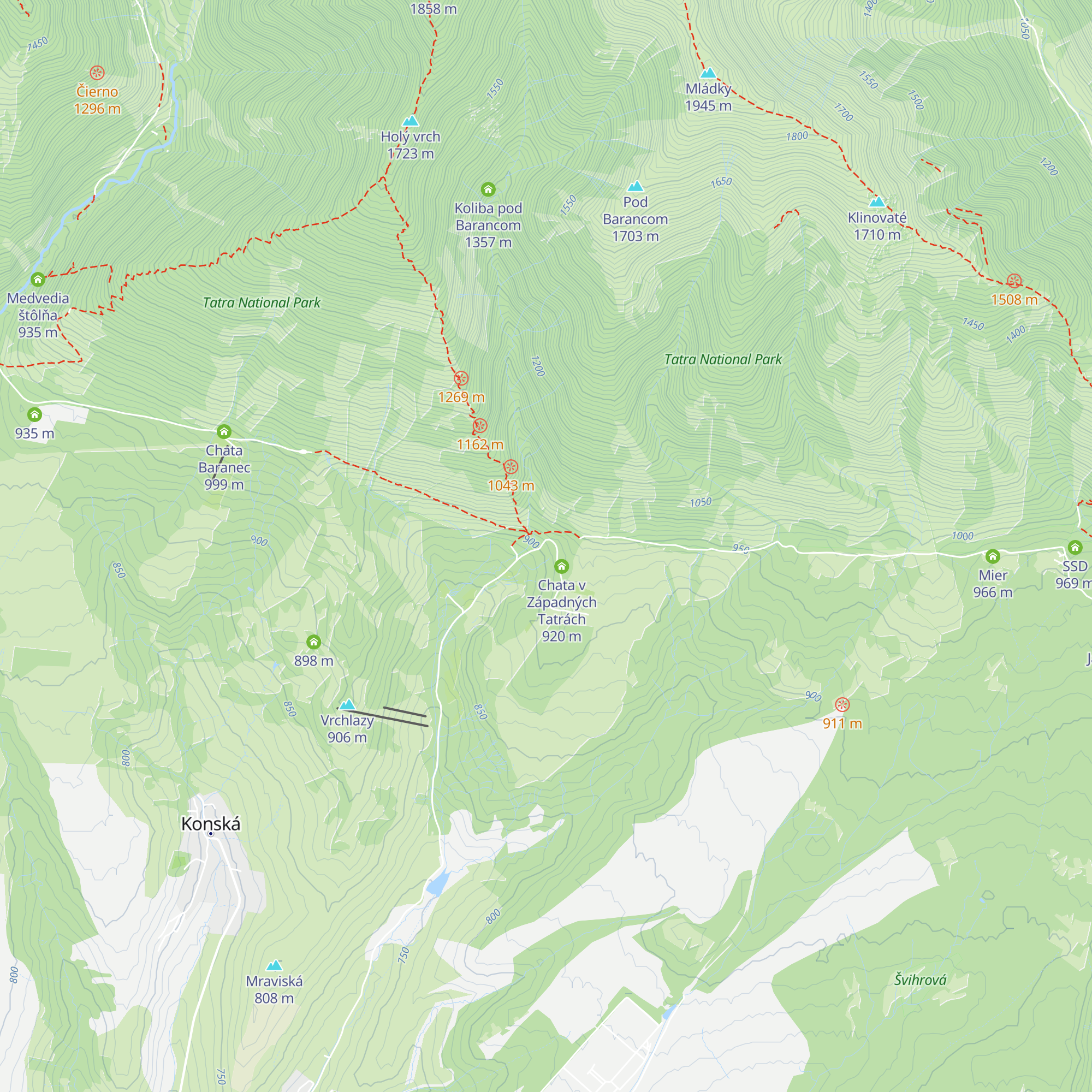 Chata Studnička map
