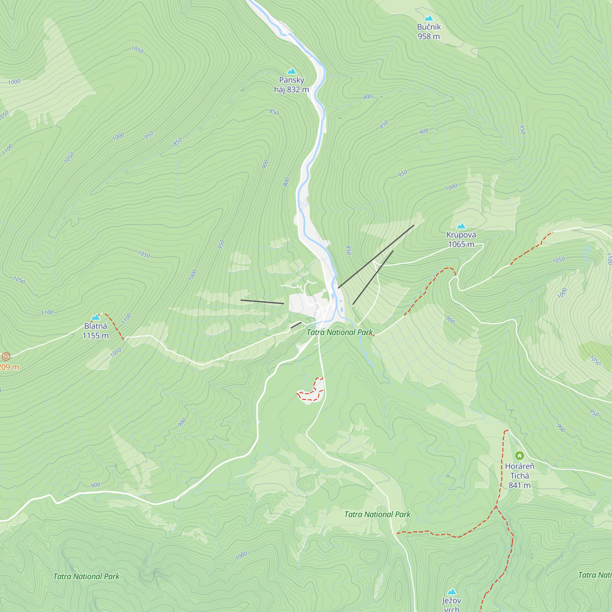 Chata Oravice map