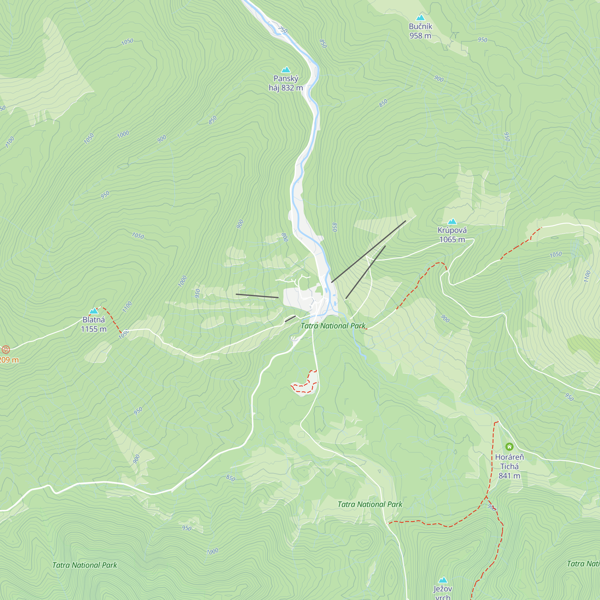 Chata Oravice map