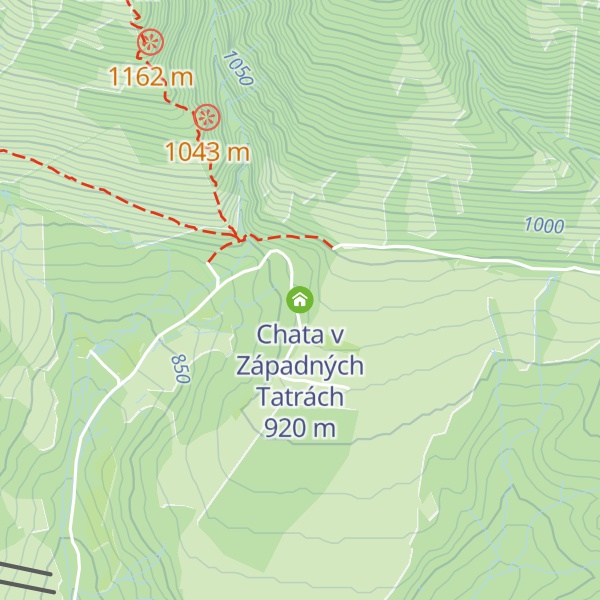 Map of Chata v Západných Tatrách