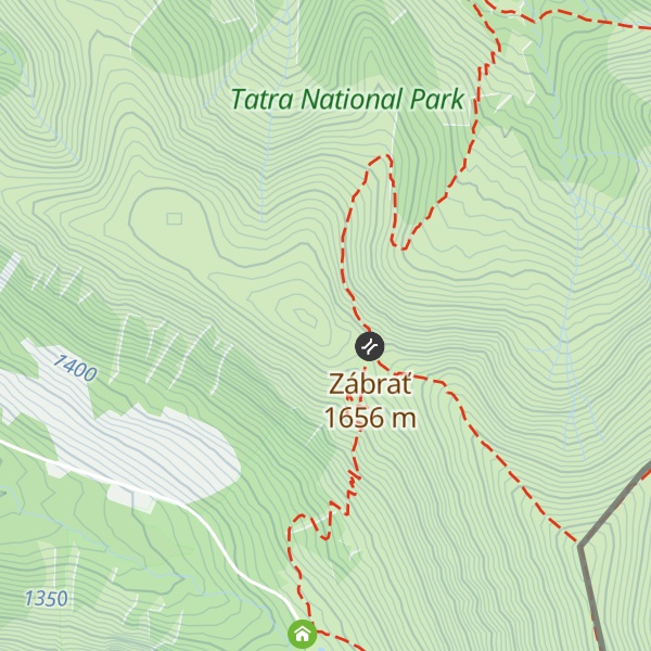 Map of Zadná Zábrať