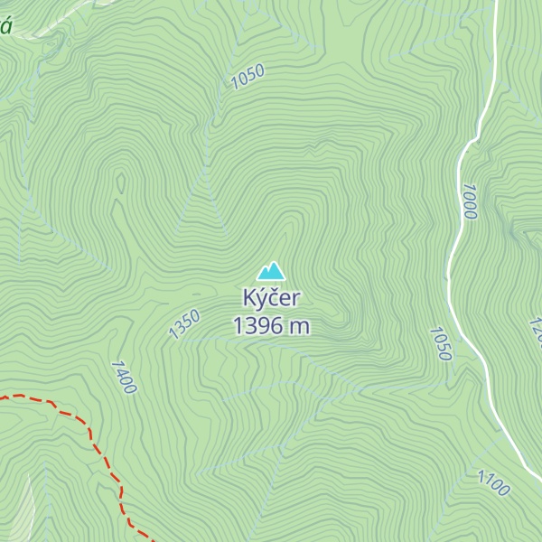 Map of Kýčer