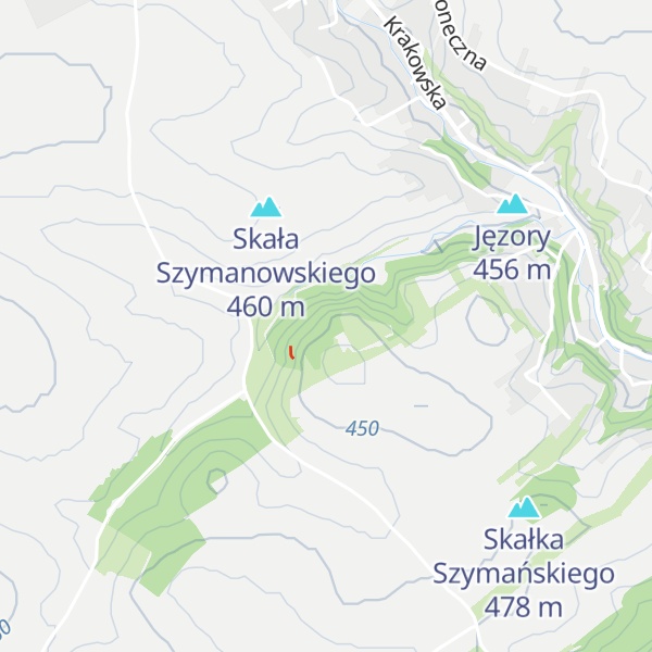 Map of Zimna Skała