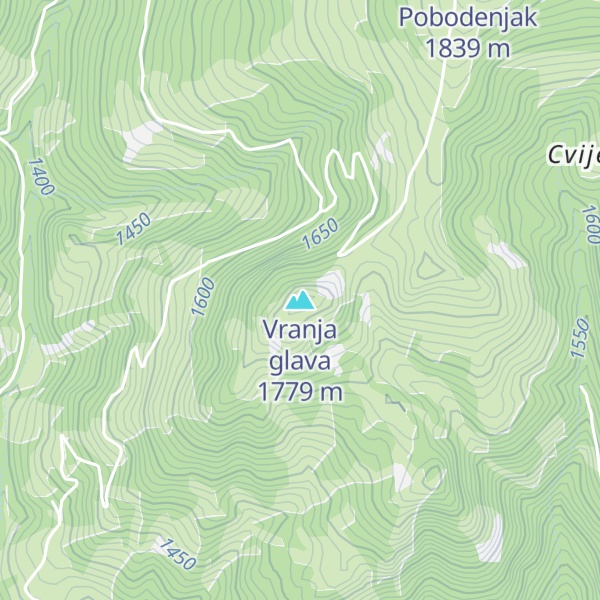 Map of Vranja glava