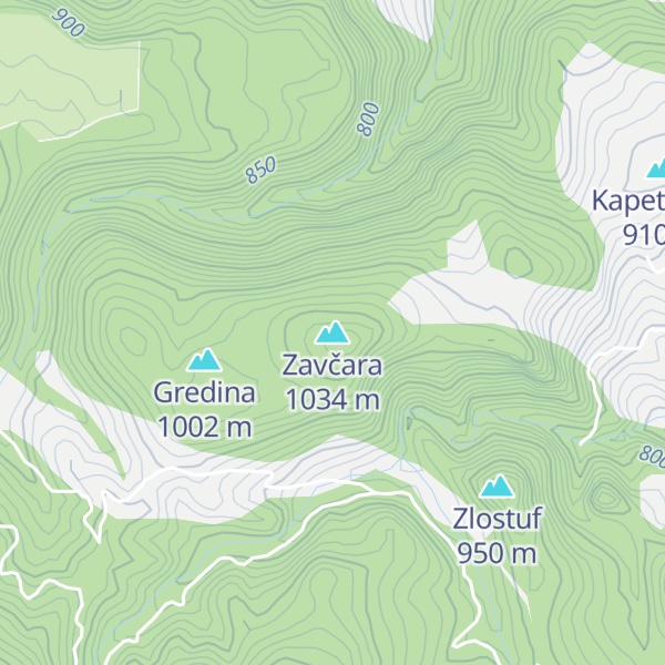 Map of Zavčara