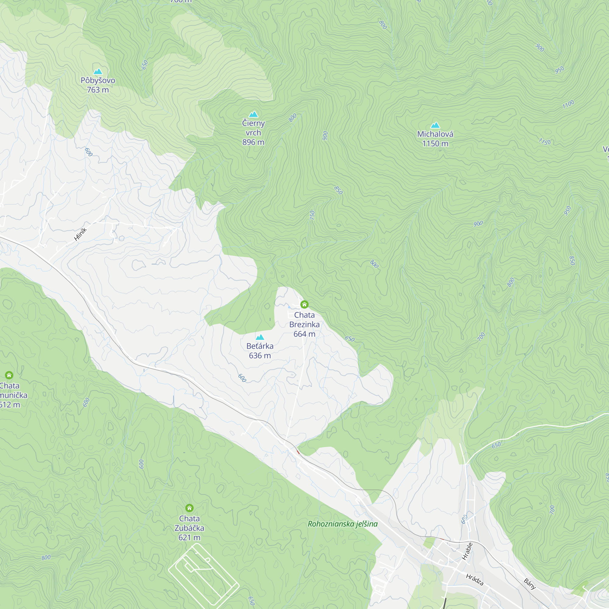 Chata Brezinka map