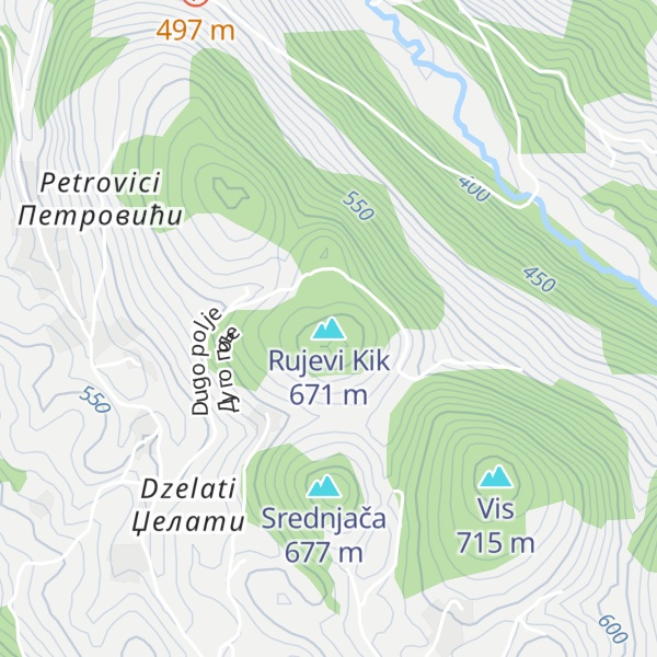 Map of Rujevi Kik