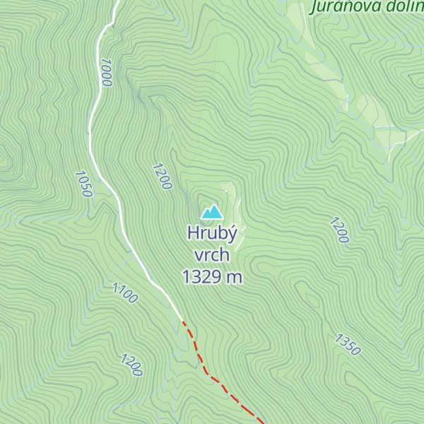 Map of Hrubý vrch