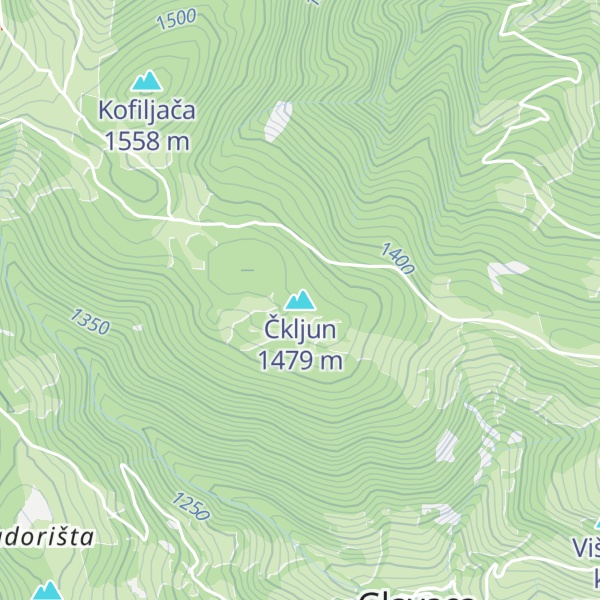 Map of Čkljun