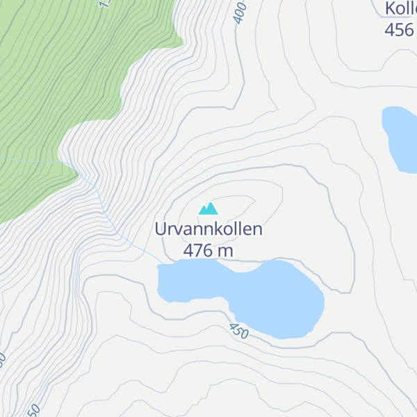 Map of Urvannkollen
