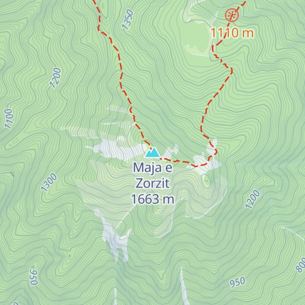Map of Maja e Zorzit