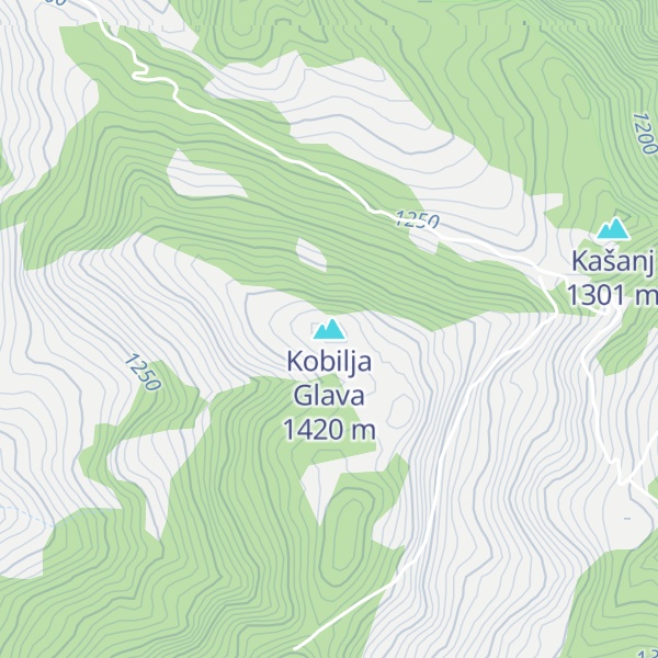 Map of Kobilja Glava