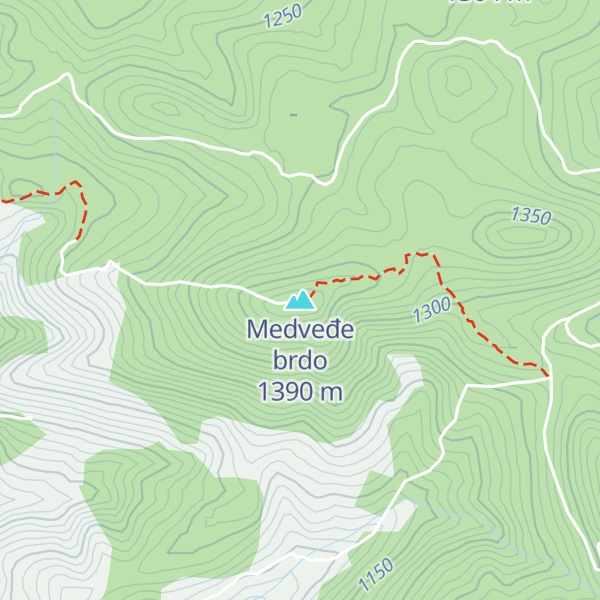 Map of Medveđe brdo
