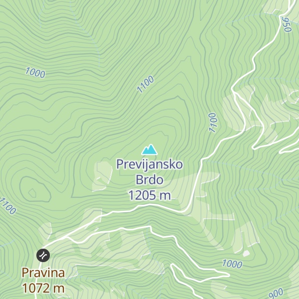 Map of Previjansko Brdo