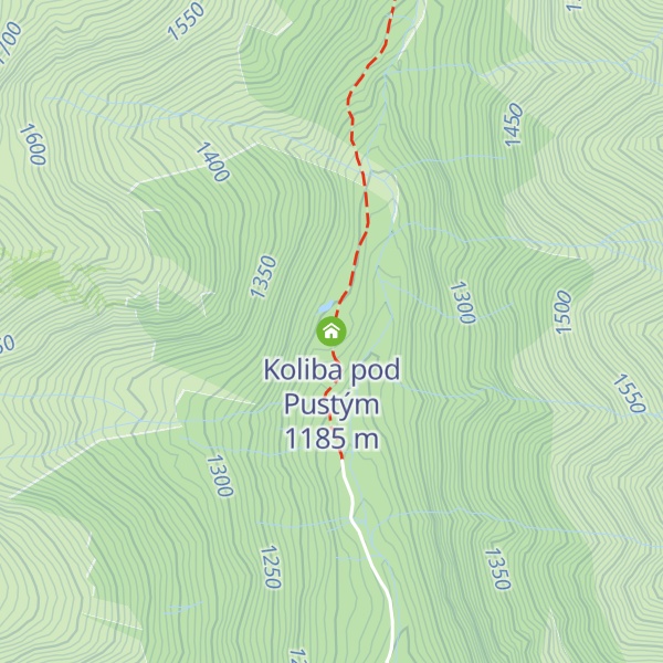 Map of Koliba pod Pustým
