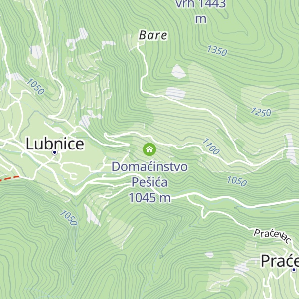 Map of Domaćinstvo Pešića