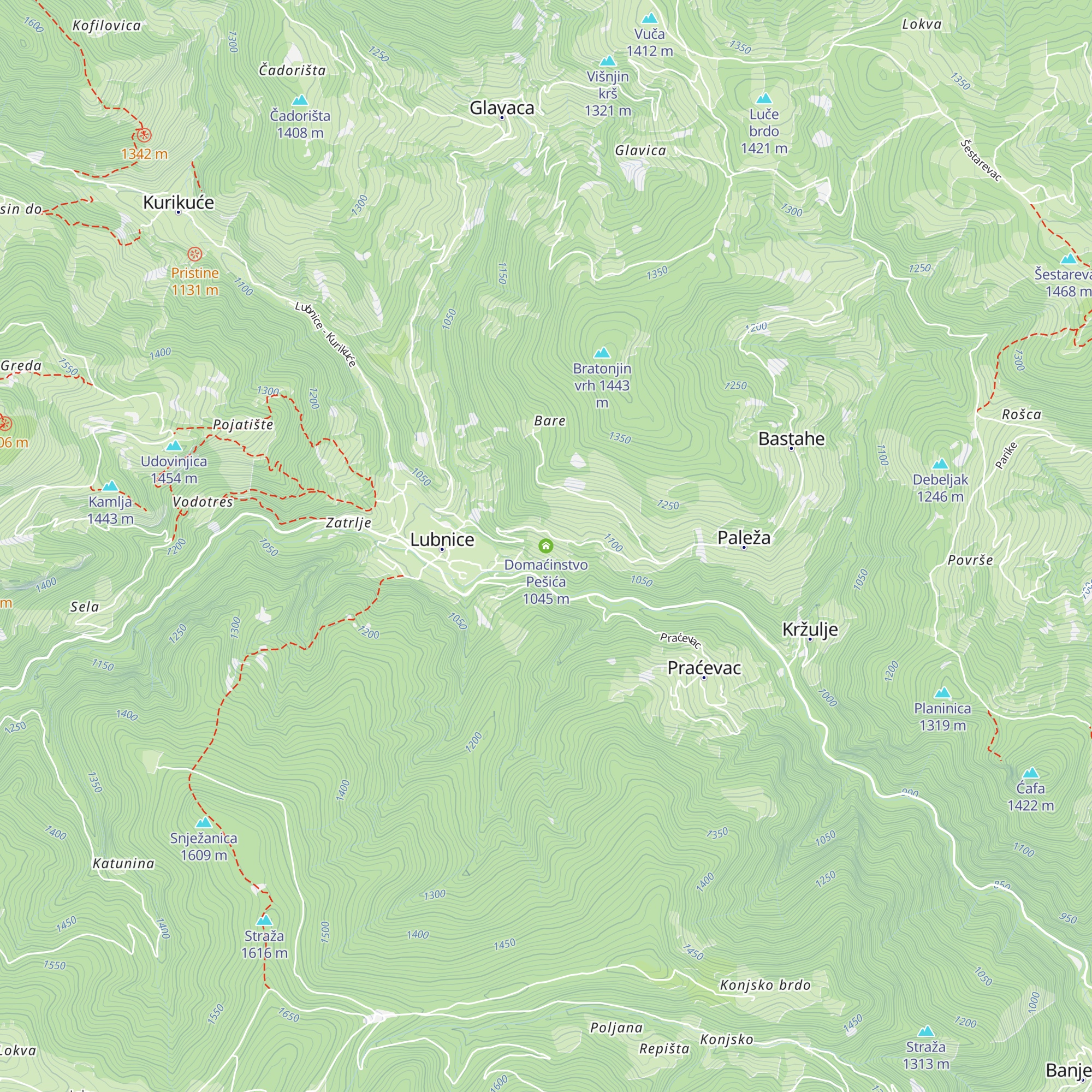 Domaćinstvo Pešića map