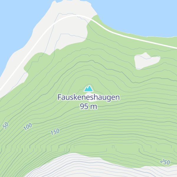 Map of Fauskeneshaugen