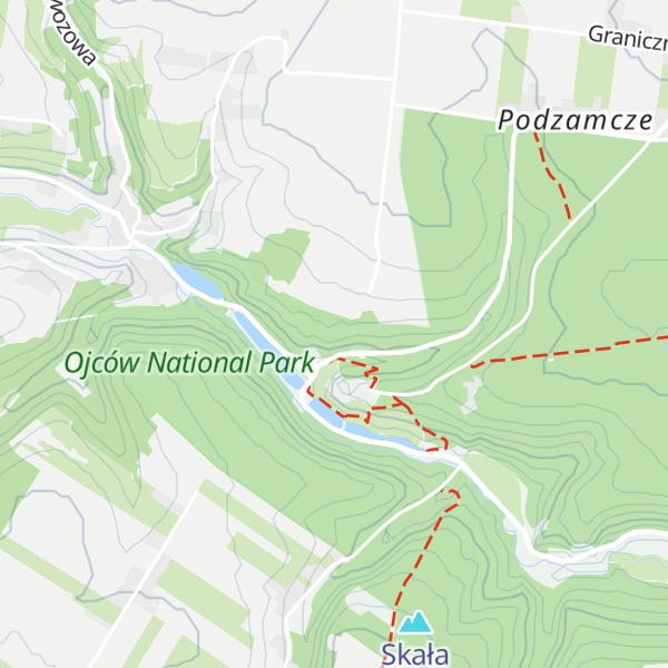 Map of Pieskowa Skała