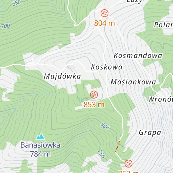 Map of Koskowa Góra