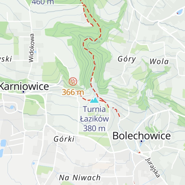 Map of Ostra Tuniczka