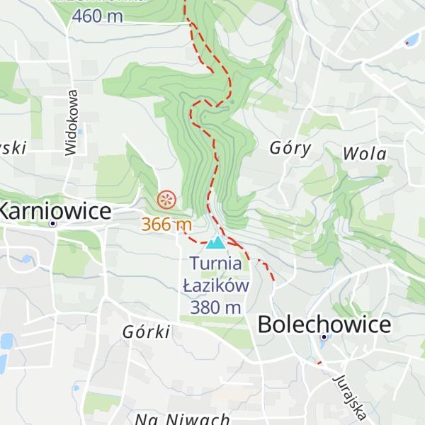 Map of Poprzeczna Grzęda