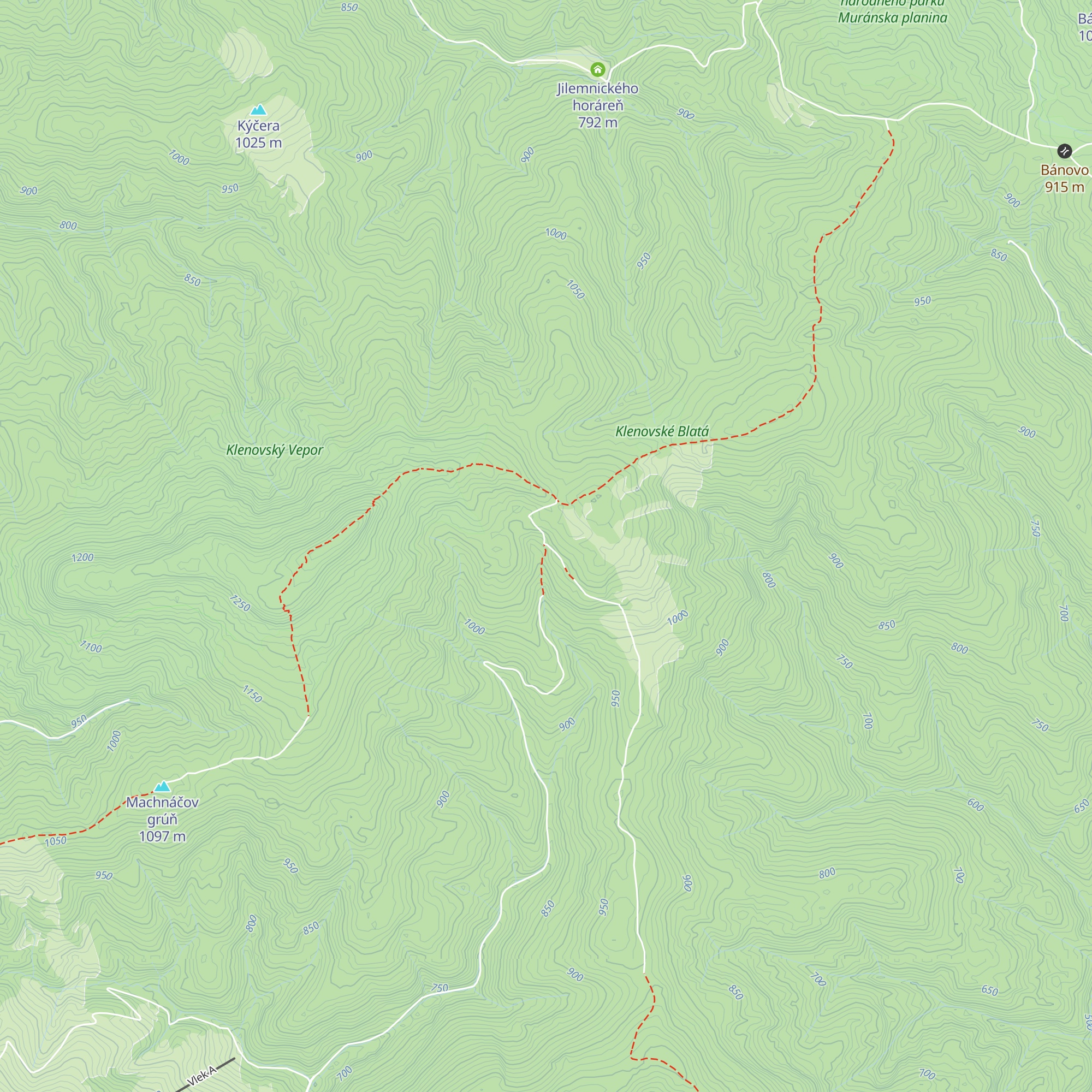 Útulňa Pod Vartou map