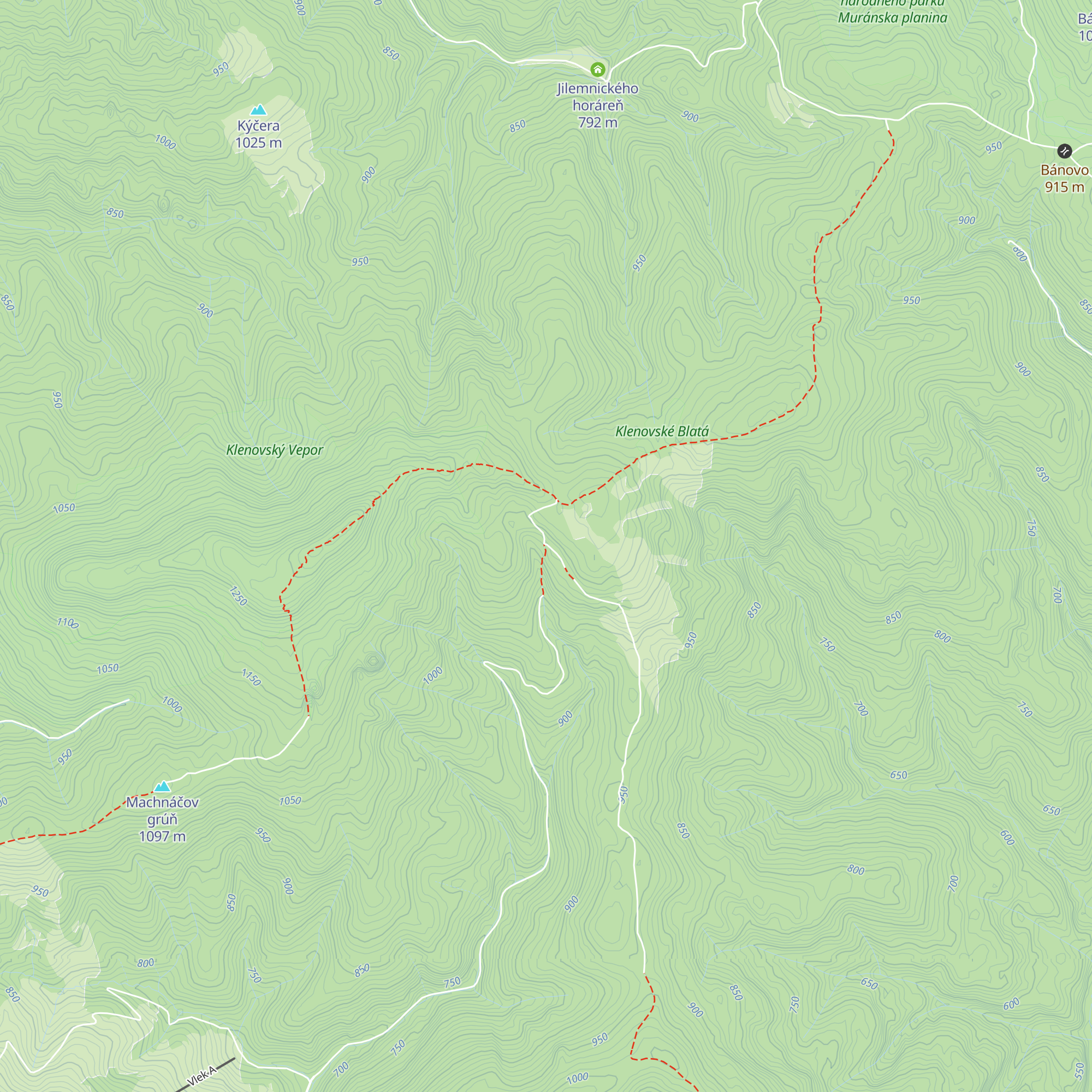 Útulňa Pod Vartou map
