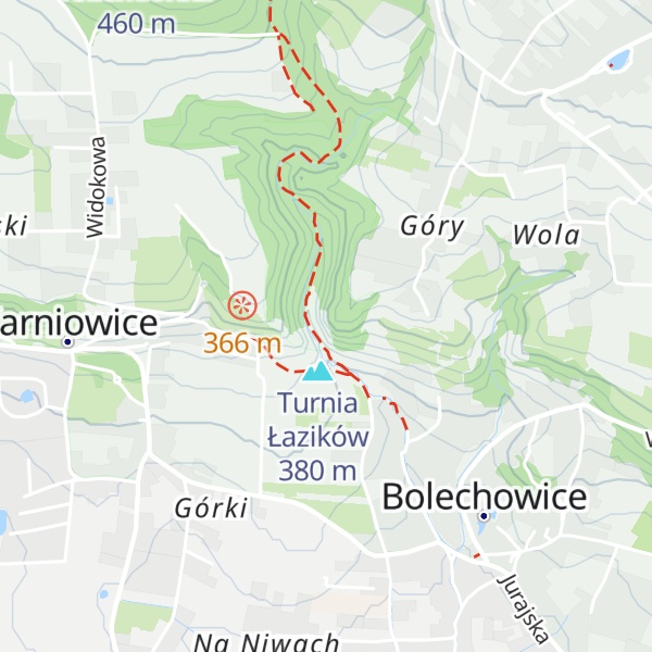 Map of Żółta Ścianka