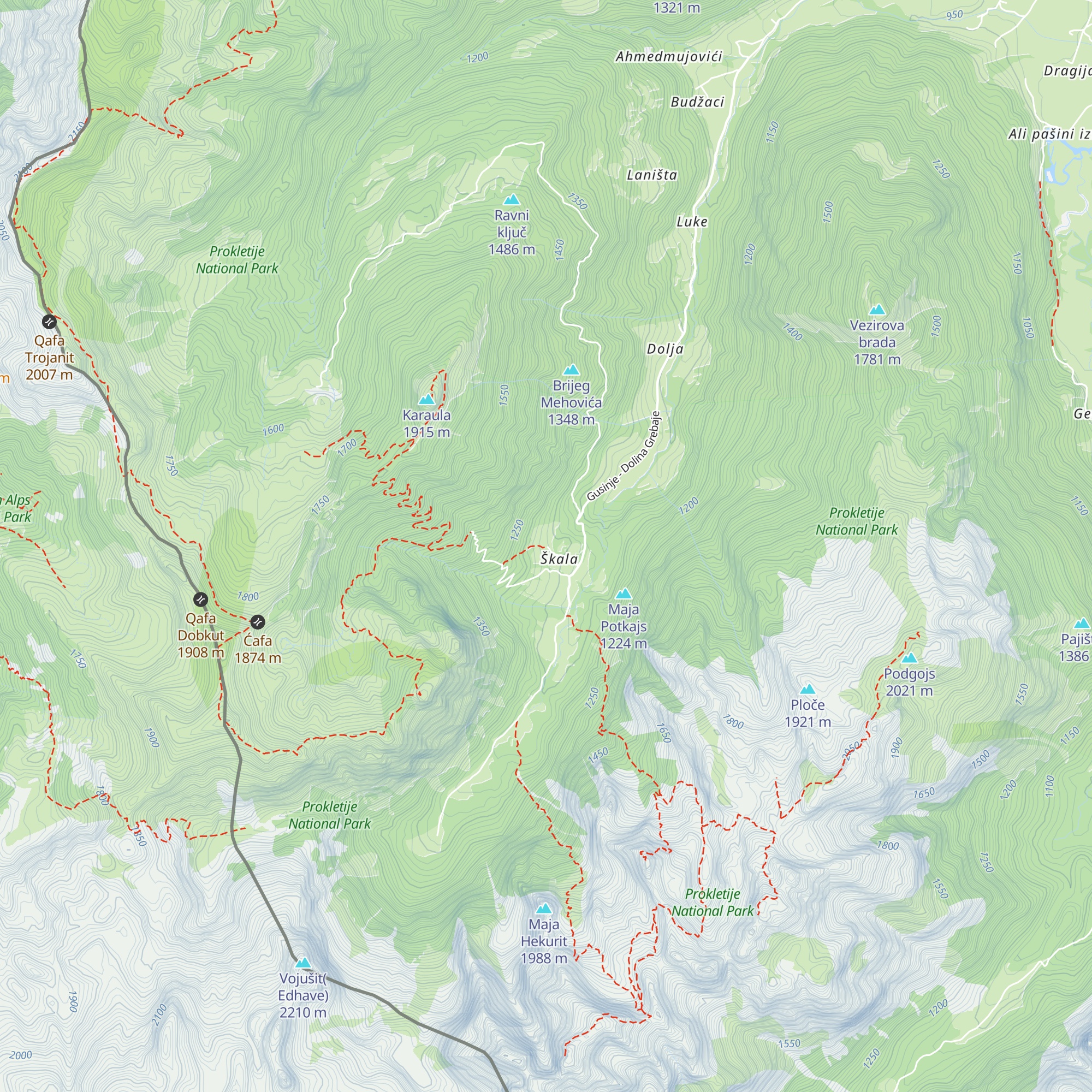 Mountain hut „Branko Kotlajić“ map