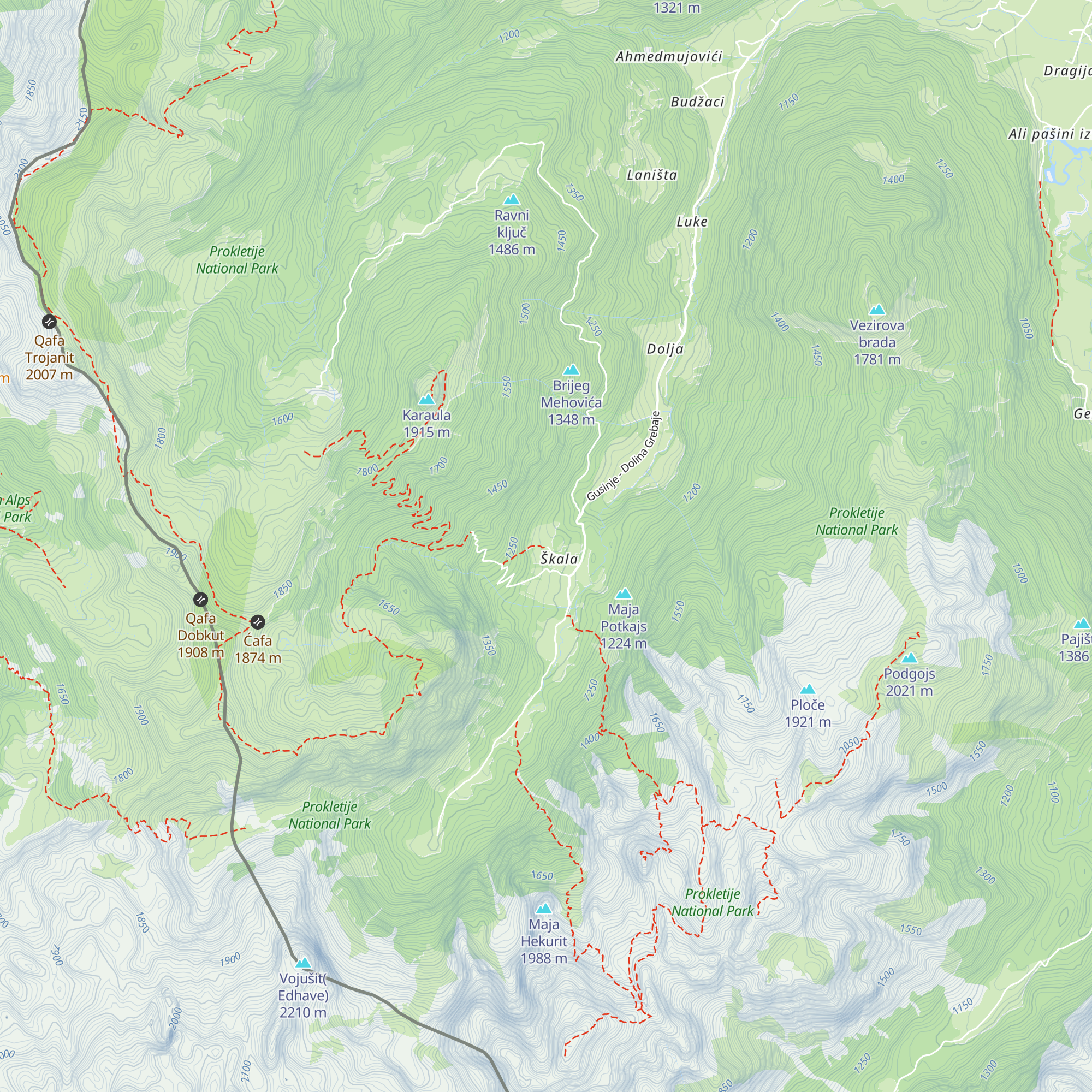 Mountain hut „Branko Kotlajić“ map
