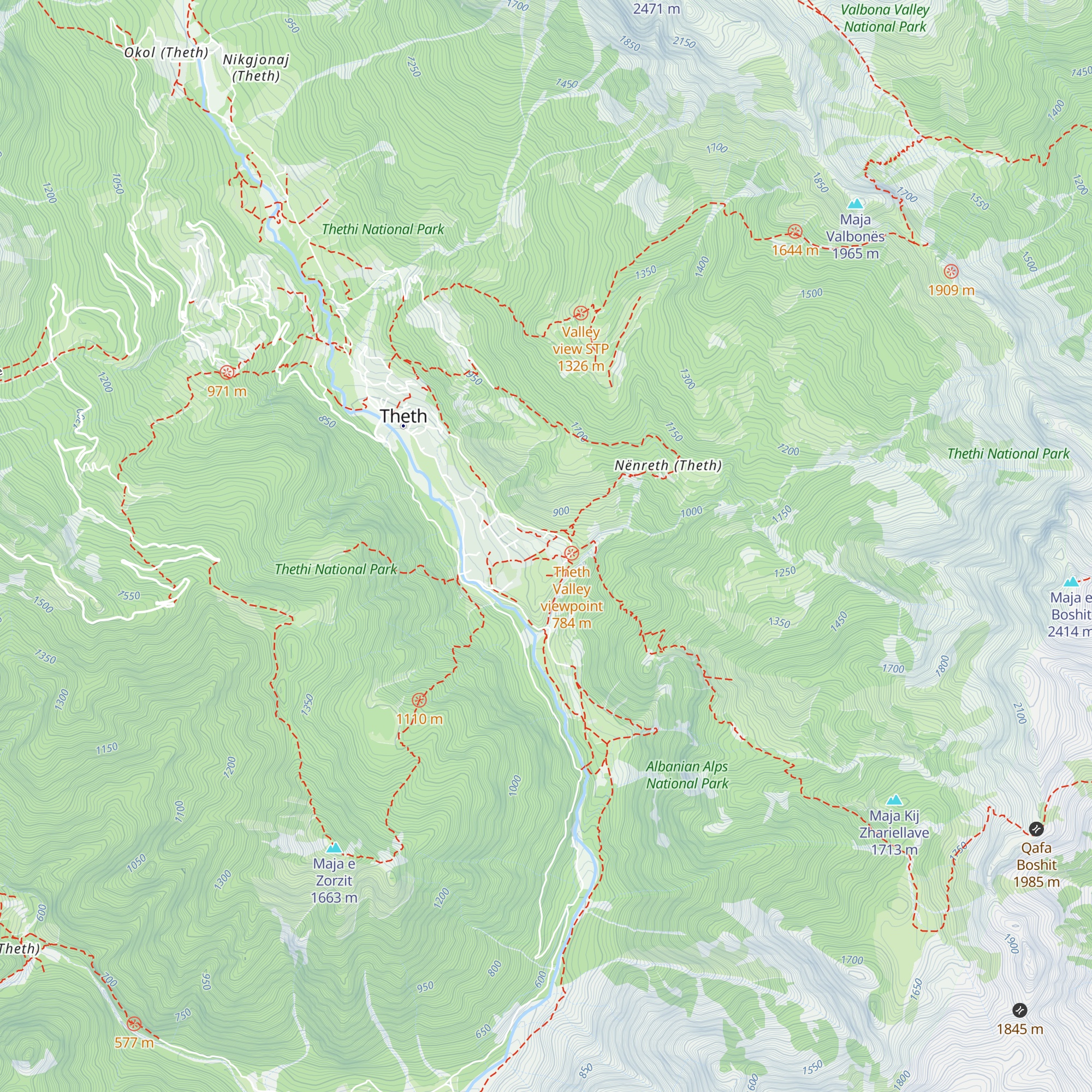 Bujtina Zici map