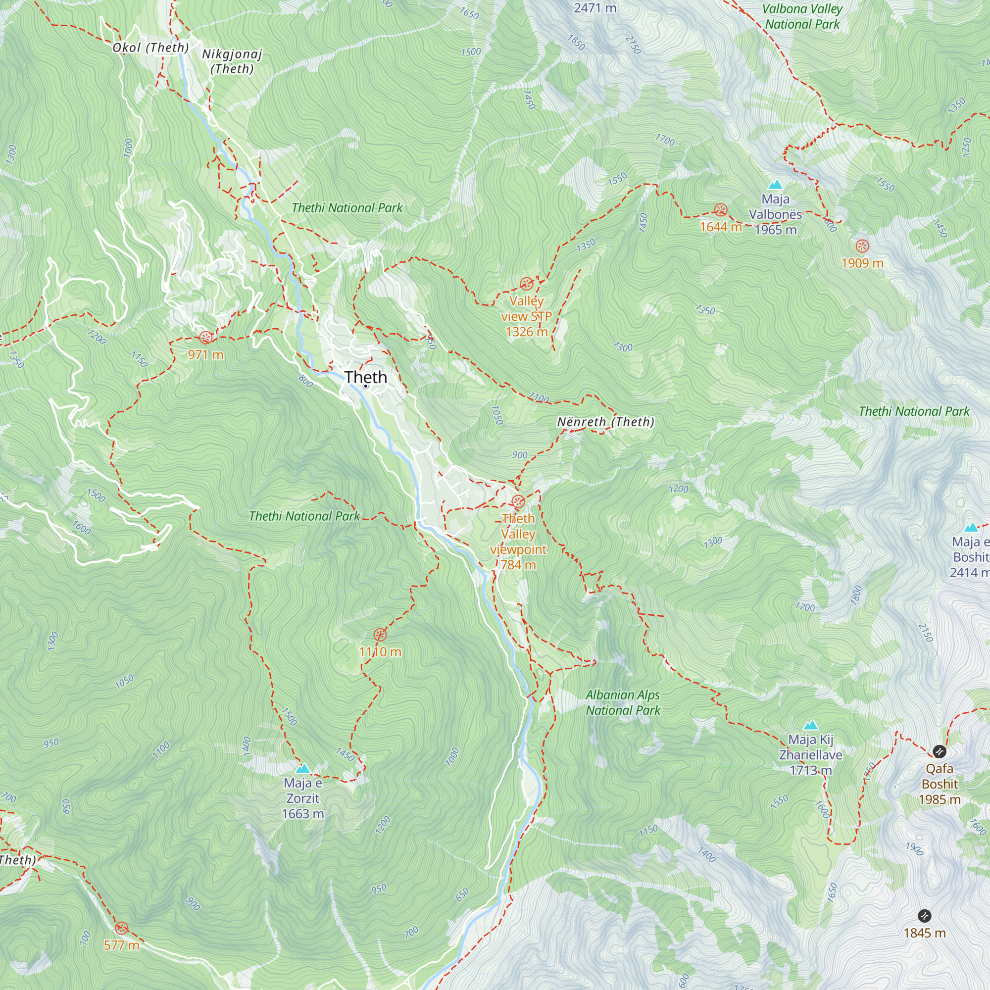 Bujtina Zici map