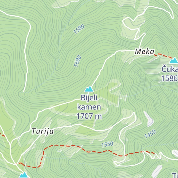 Map of Bijeli kamen