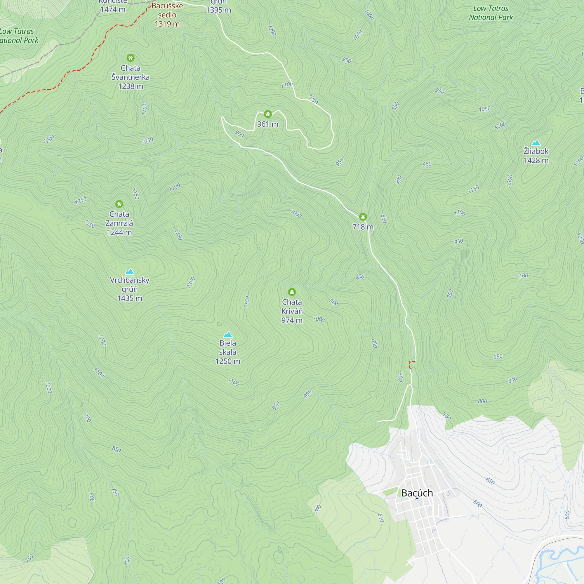 Chata Kriváň map