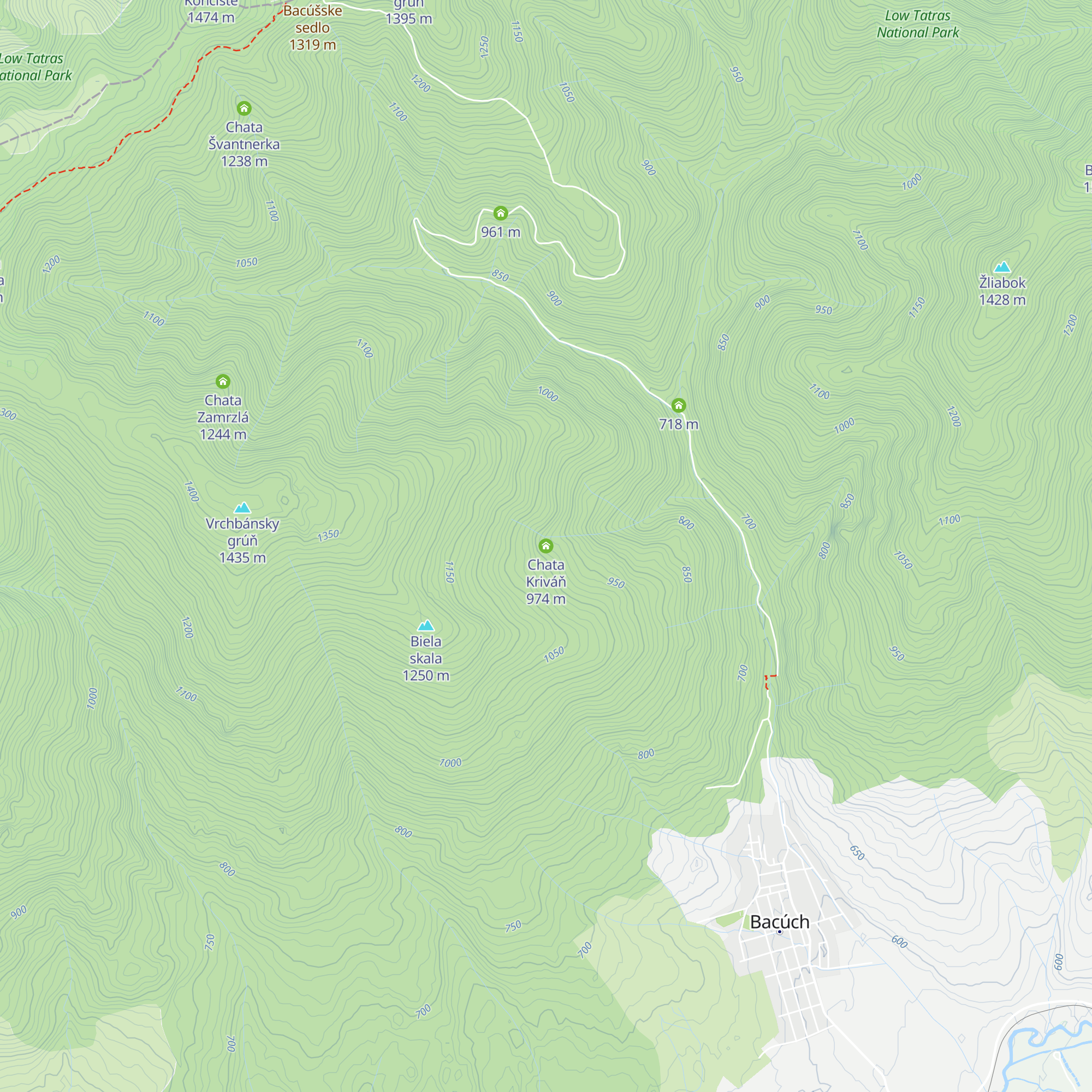 Chata Kriváň map