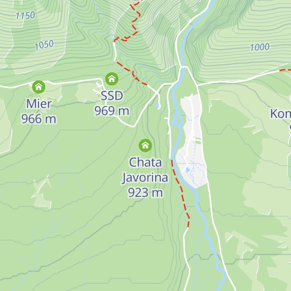 Map of Chata Javorina