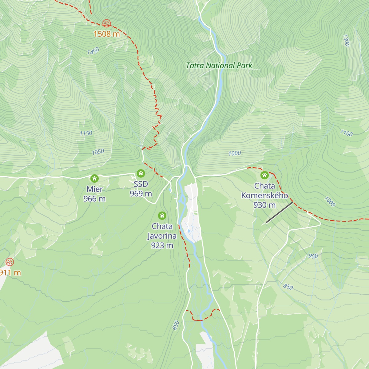 Chata Račkova map