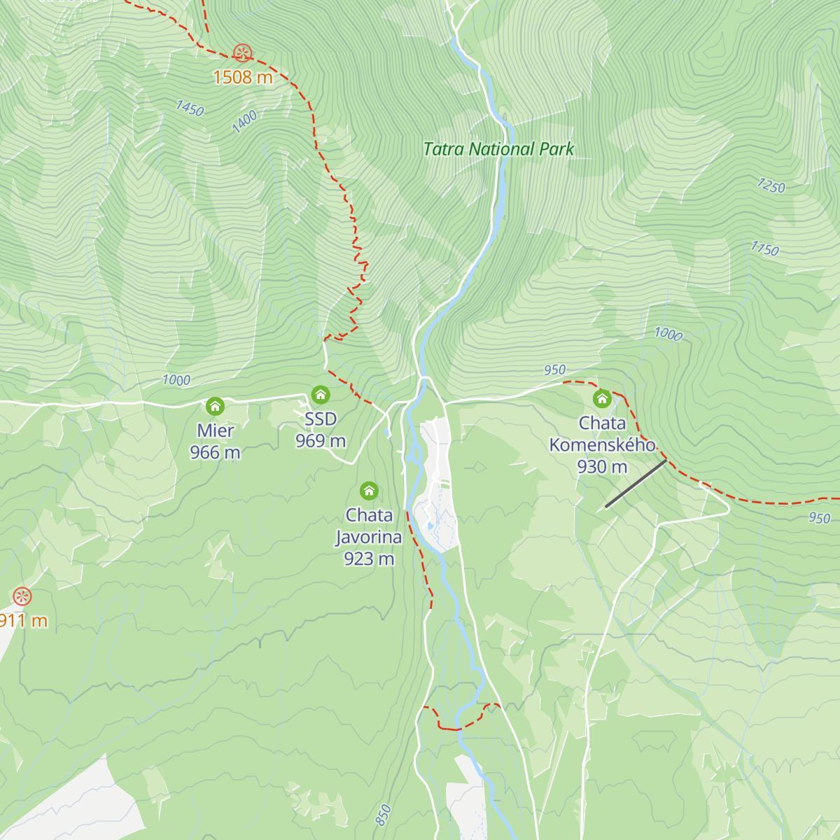 Chata Račkova map