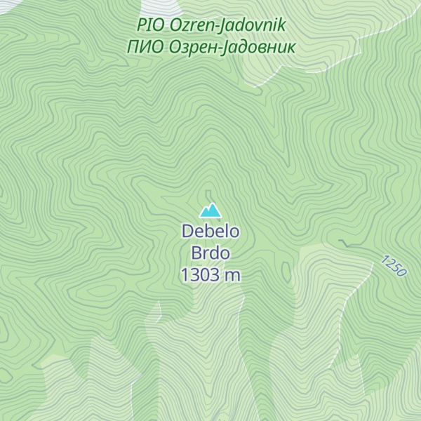 Map of Debelo Brdo