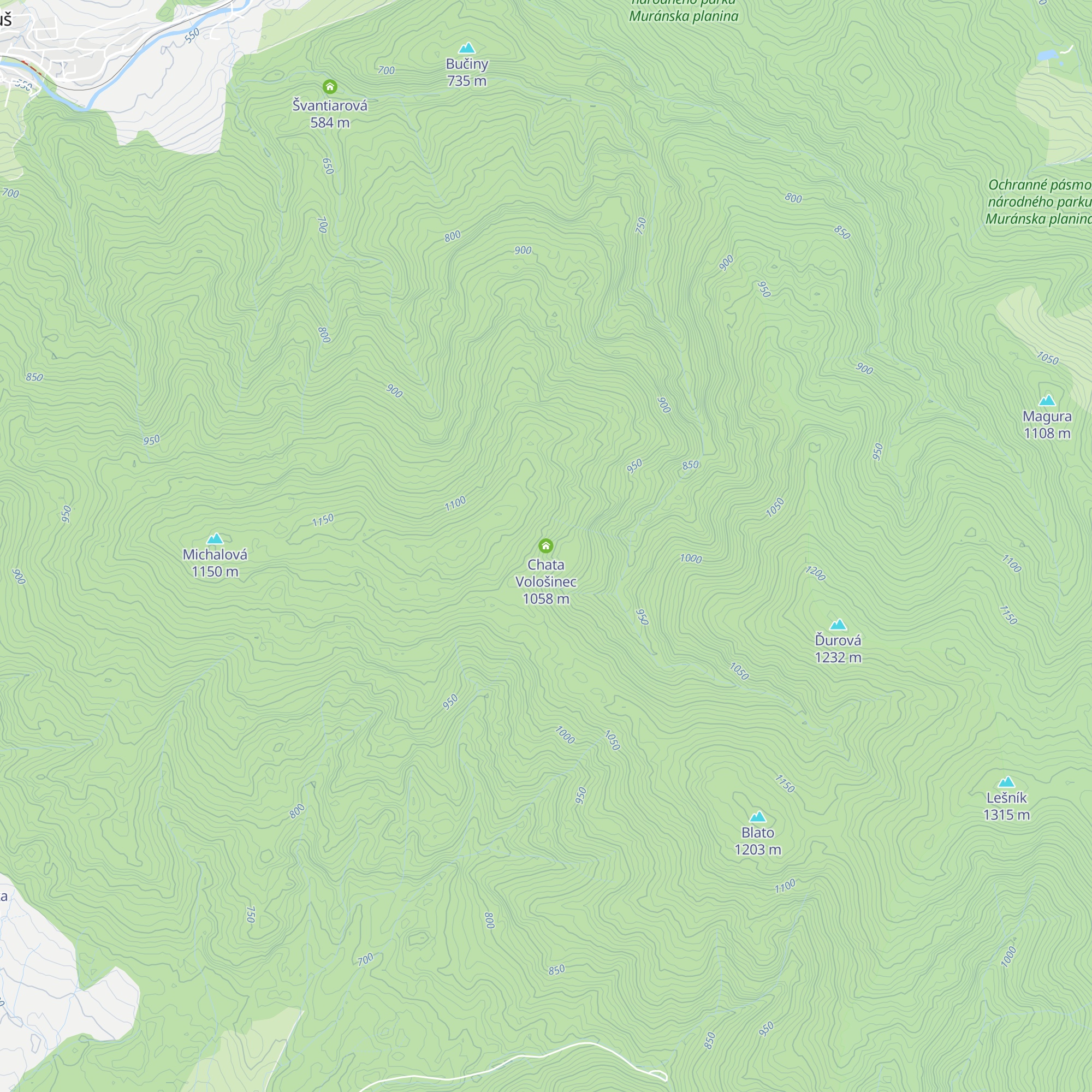 Chata Vološinec map