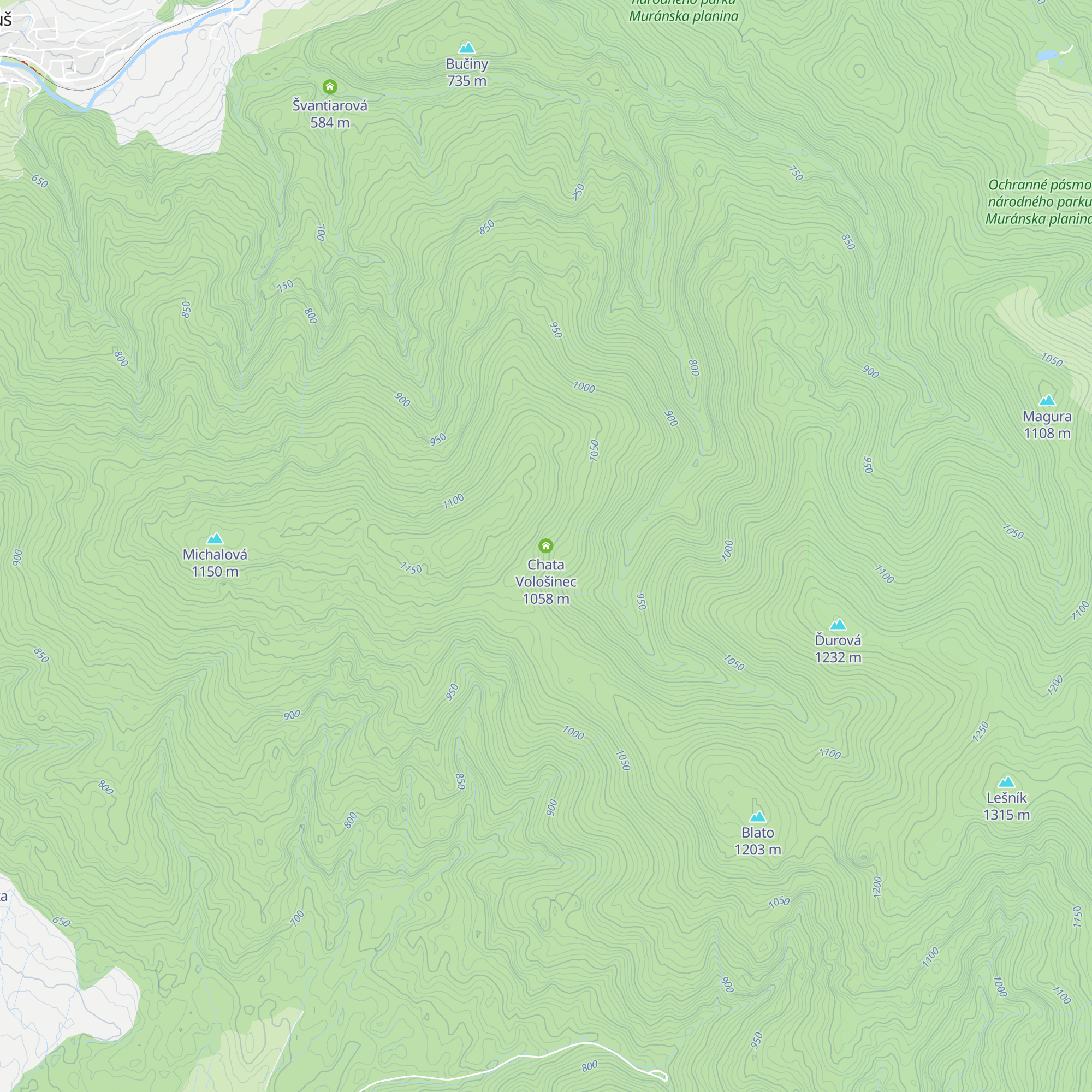 Chata Vološinec map