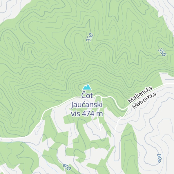 Map of Čot Jaućanski vis