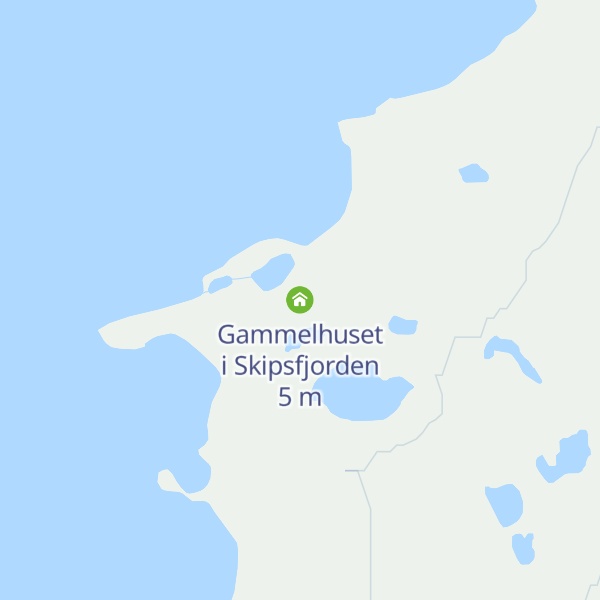 Map of Gammelhuset i Skipsfjorden
