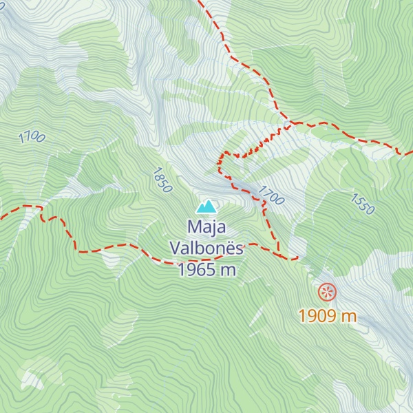 Map of Maja Valbonës