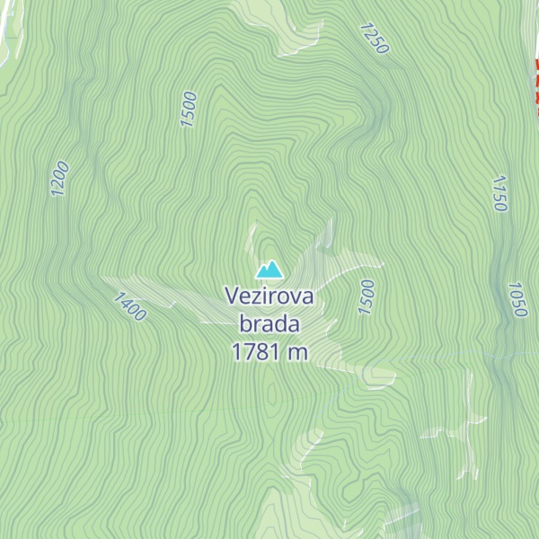 Map of Vezirova brada